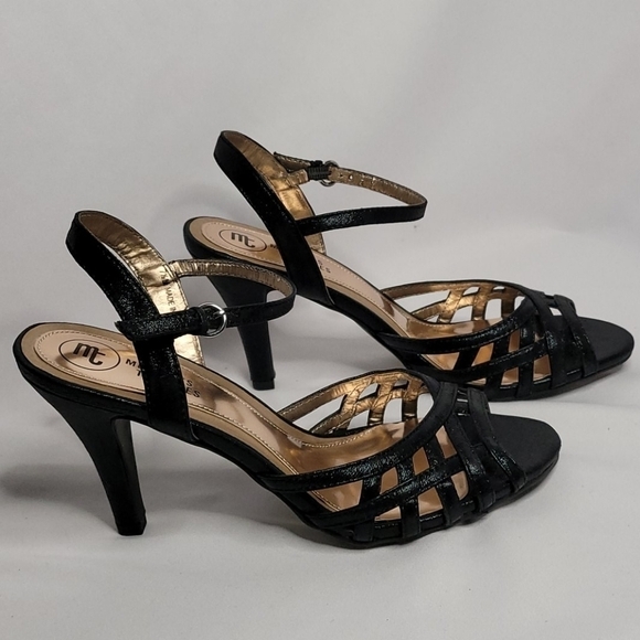 MOOTSIES Tootsies Black Shimmer Evening Shoes - Picture 1 of 12
